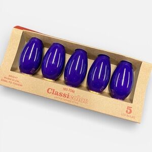 Tru-Tone set of 5 purple C9 LED replacement bulbs new